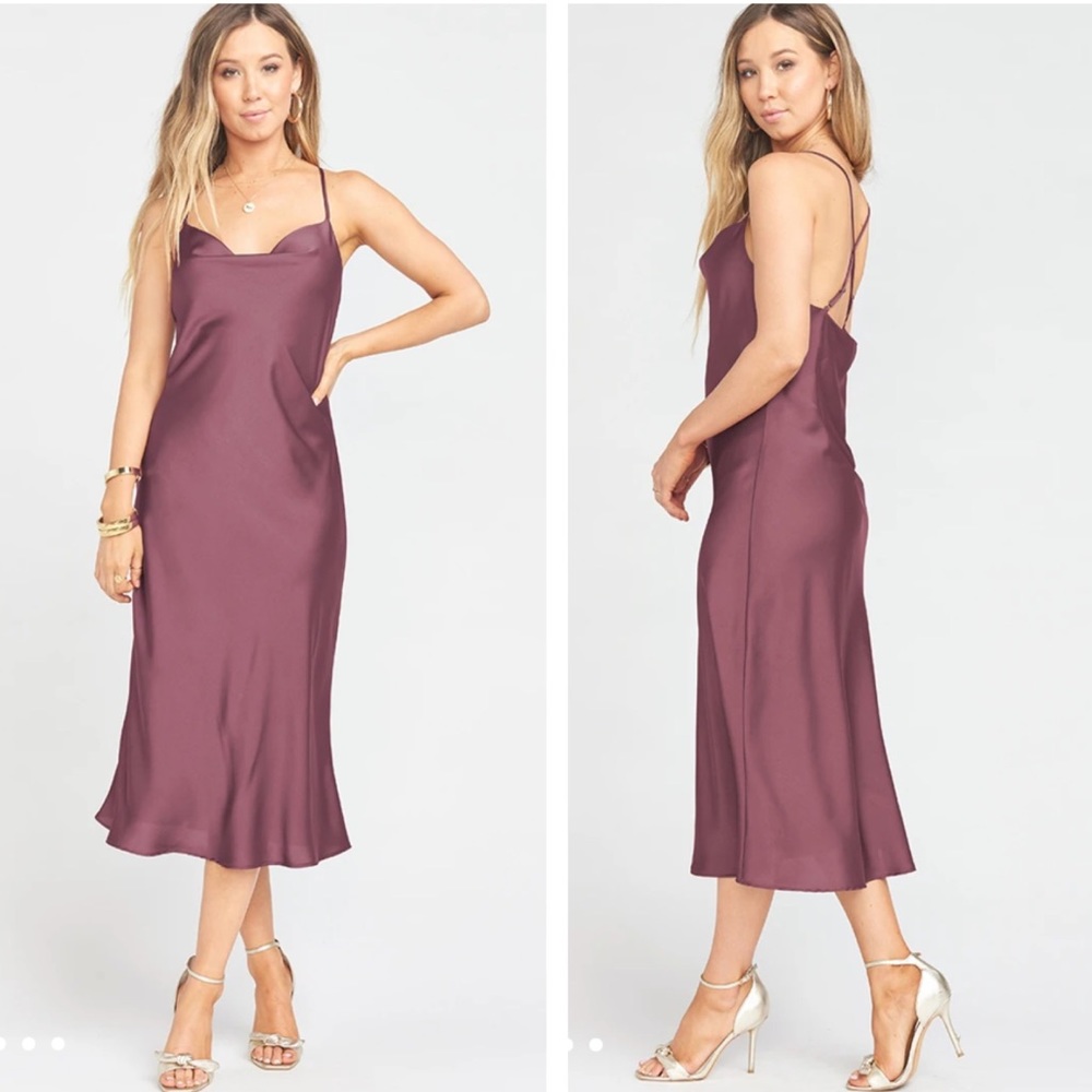 SHOW ME YOUR MUMU VERONA COWL DRESS DUSTY PLUM